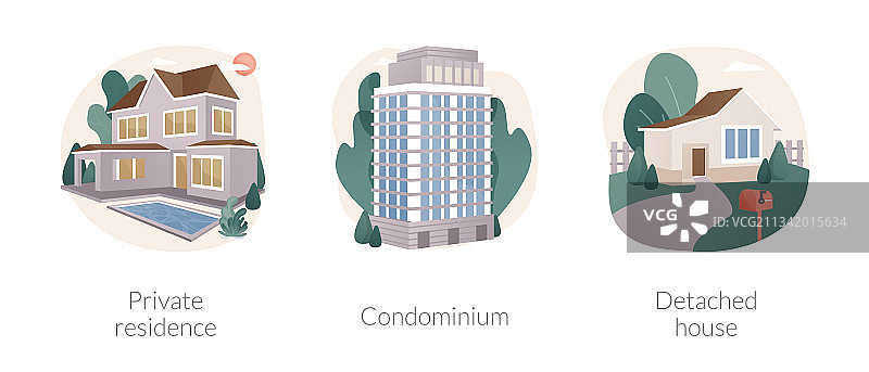 抽象概念的独栋住宅图片素材