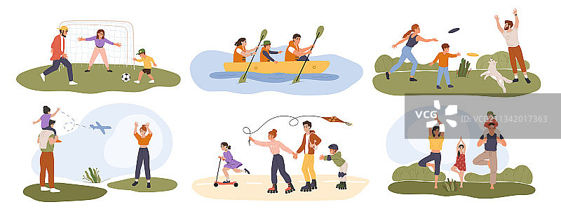 家庭亲子运动图片素材