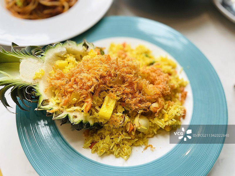 菠萝炒粉图片素材