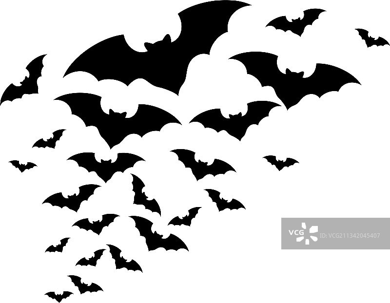 一群蝙蝠图标图片素材