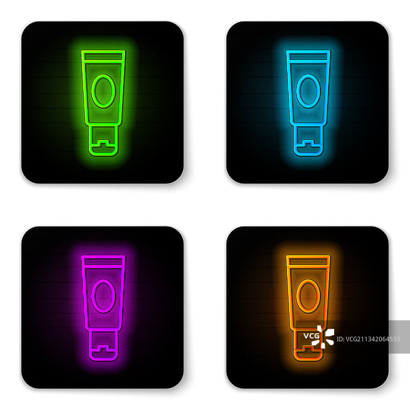 荧光线霜或润肤露化妆管图片素材