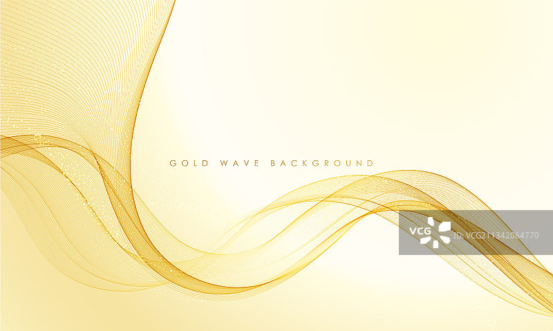 彩色流动金色波浪线条图片素材