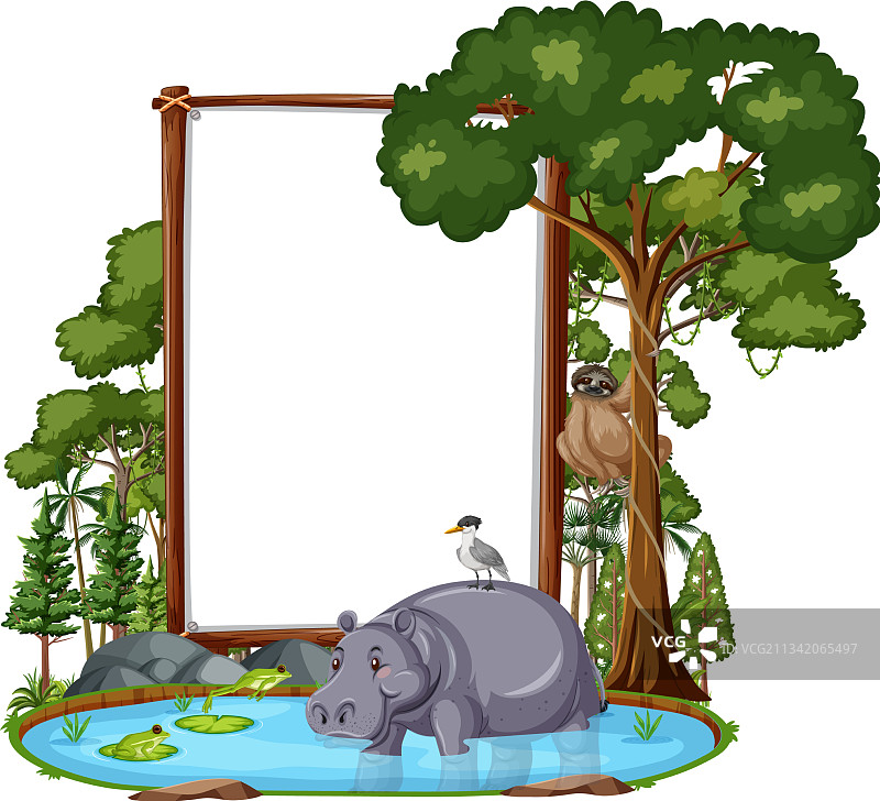 野生动物和热带雨林banner图片素材