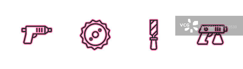 线形电动无绳螺丝刀金属锉刀图片素材