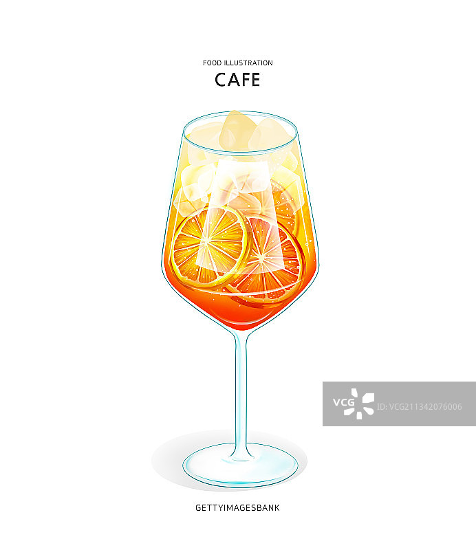 餐饮菜单饮品甜点咖啡馆橙汁插画图片素材