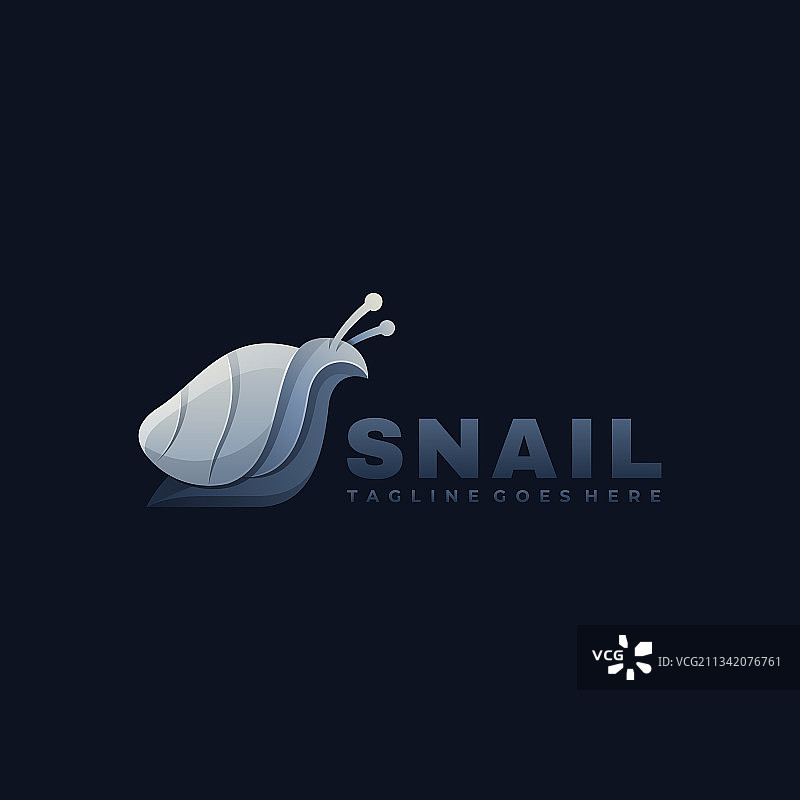 彩色渐变蜗牛标志图片素材
