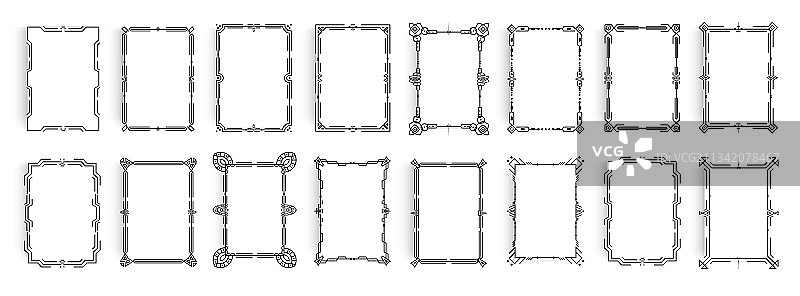 奢华复古风精美框架套装图片素材