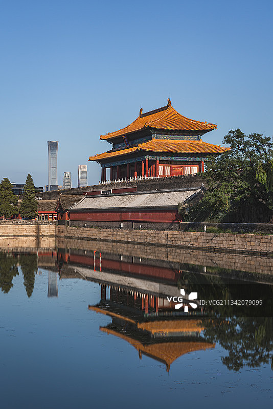 故宫与北京中信大厦图片素材