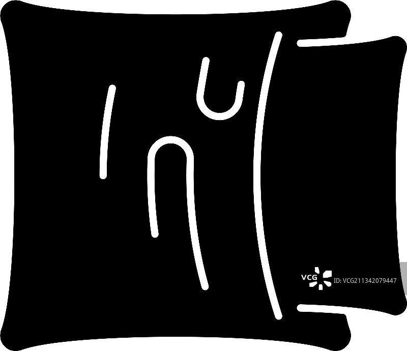 黑色字形枕套图标图片素材