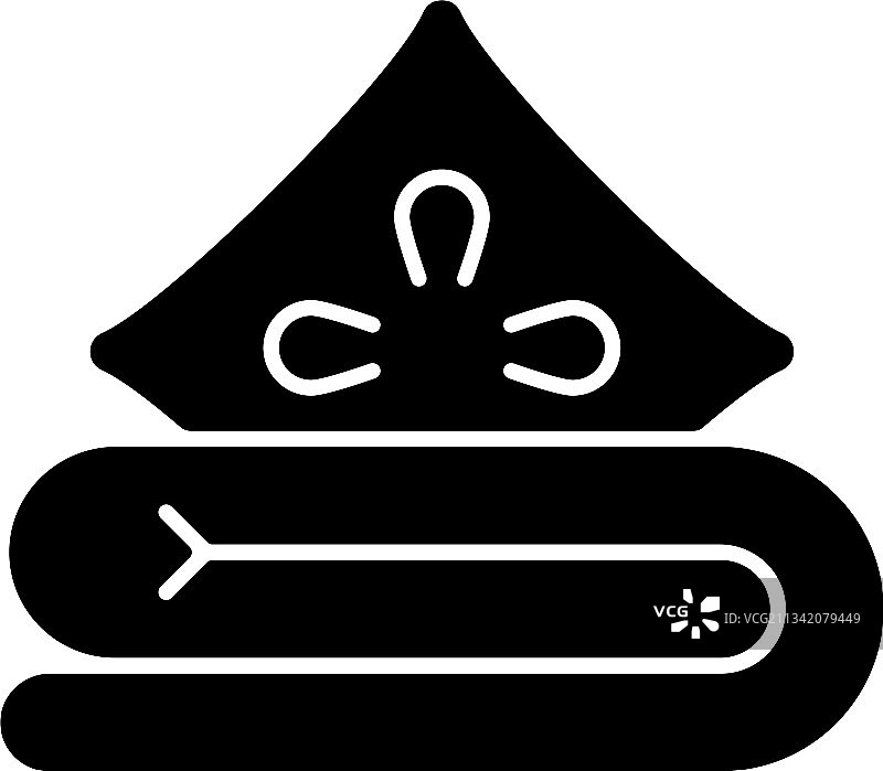 黑色床单轮廓字形图标图片素材