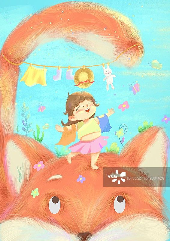 和狐狸相处的日子图片素材