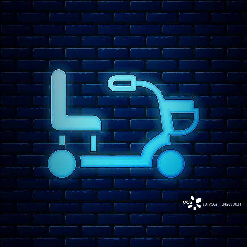 发光霓虹灯电动轮椅图片素材