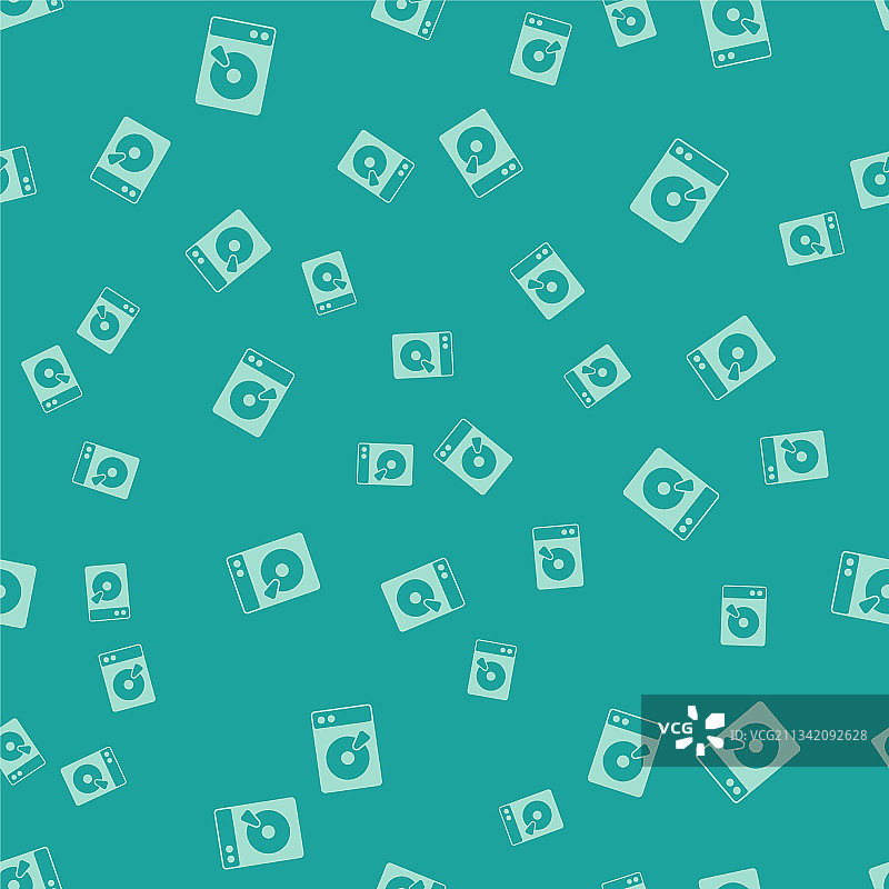 绿色硬盘驱动器HDD图标无缝隔离图片素材