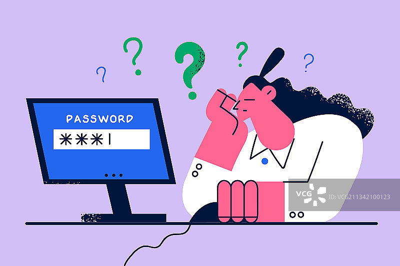 电脑工作中的糟糕记忆概念图片素材