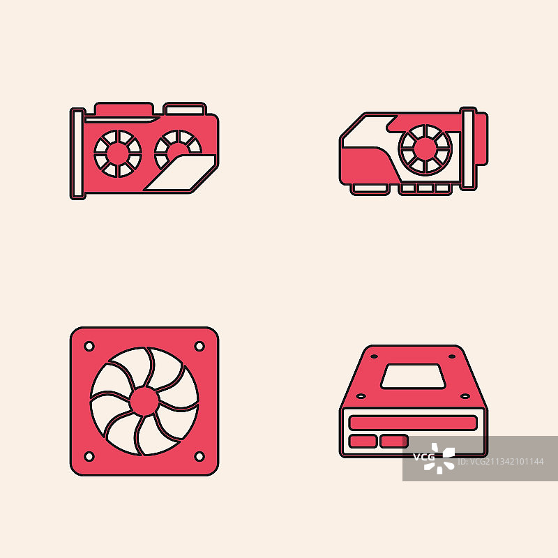 光盘驱动器与显卡图片素材