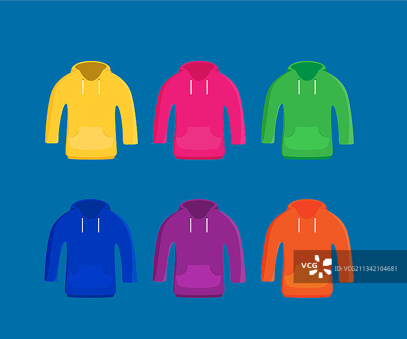扁平风格连帽衫元素图片素材