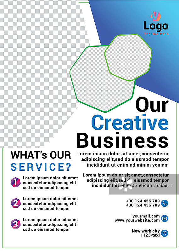 创意商务宣传单设计图片素材