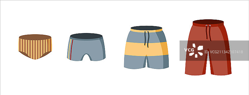 男士内裤和泳裤合集图片素材