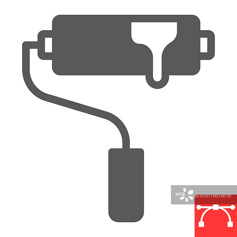 油漆滚筒标志符号图片素材