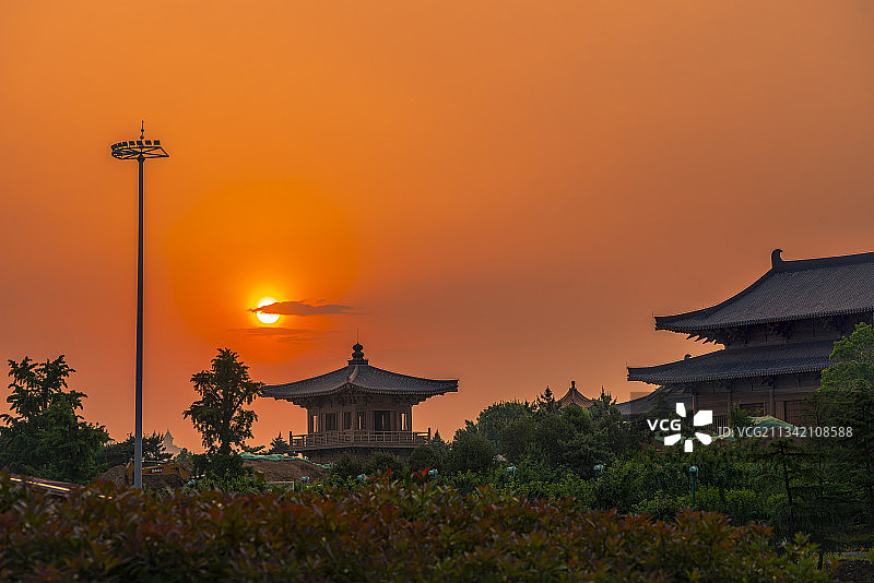 东夷文化园日落图片素材