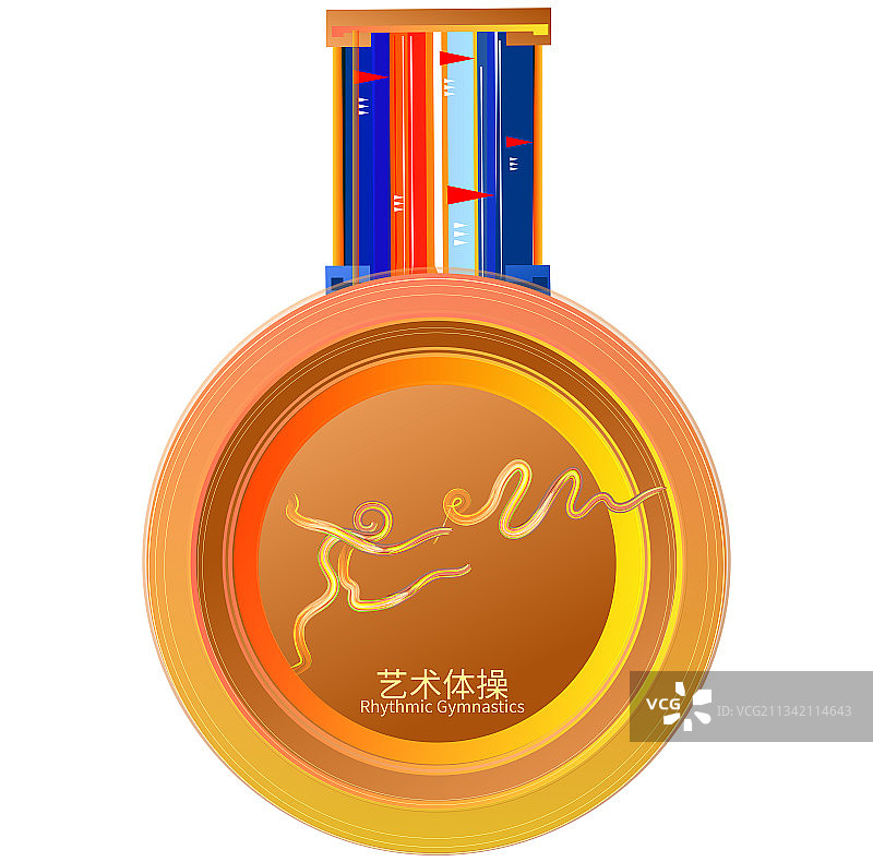 艺术体操锦标赛体育运动会比赛的金牌图片素材