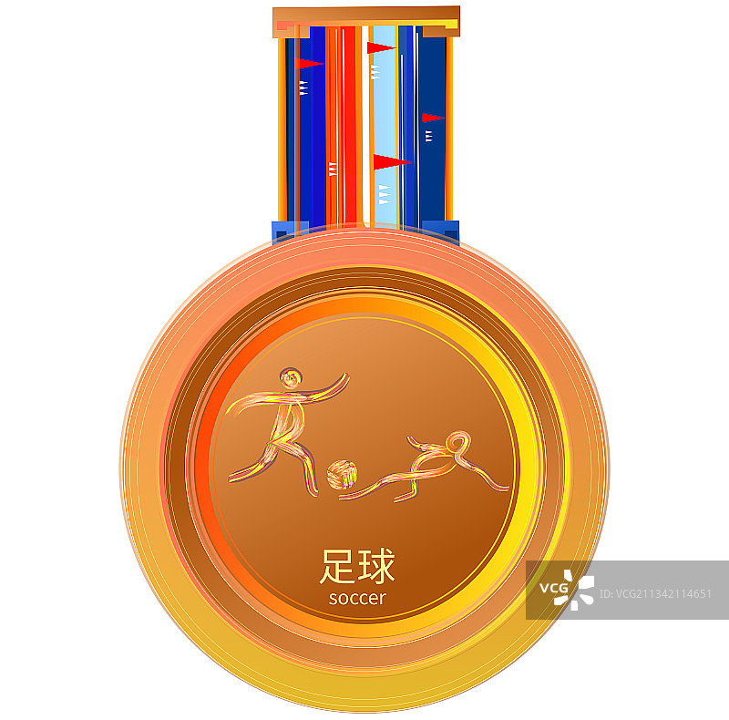 足球锦标赛体育运动会比赛的金牌图片素材