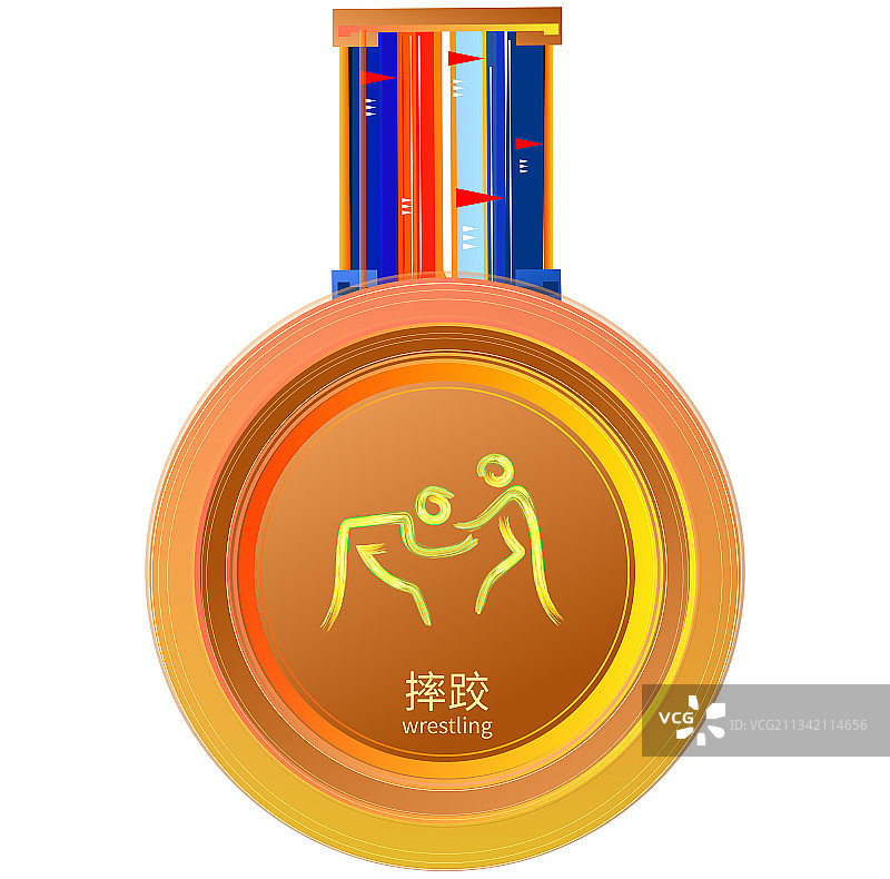摔跤比赛锦标赛体育运动会的金牌图片素材