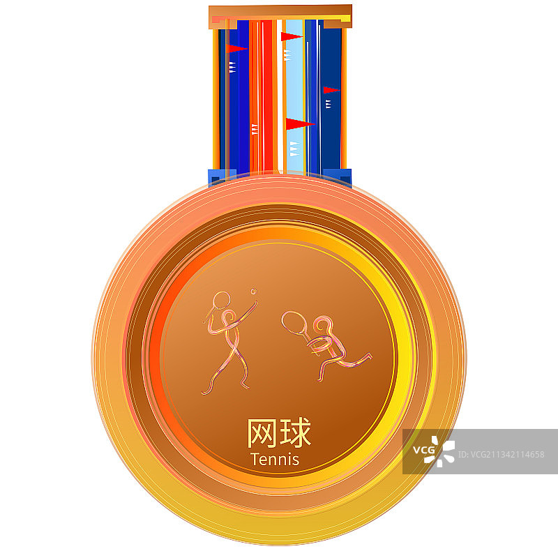 网球锦标赛体育运动会比赛的金牌图片素材