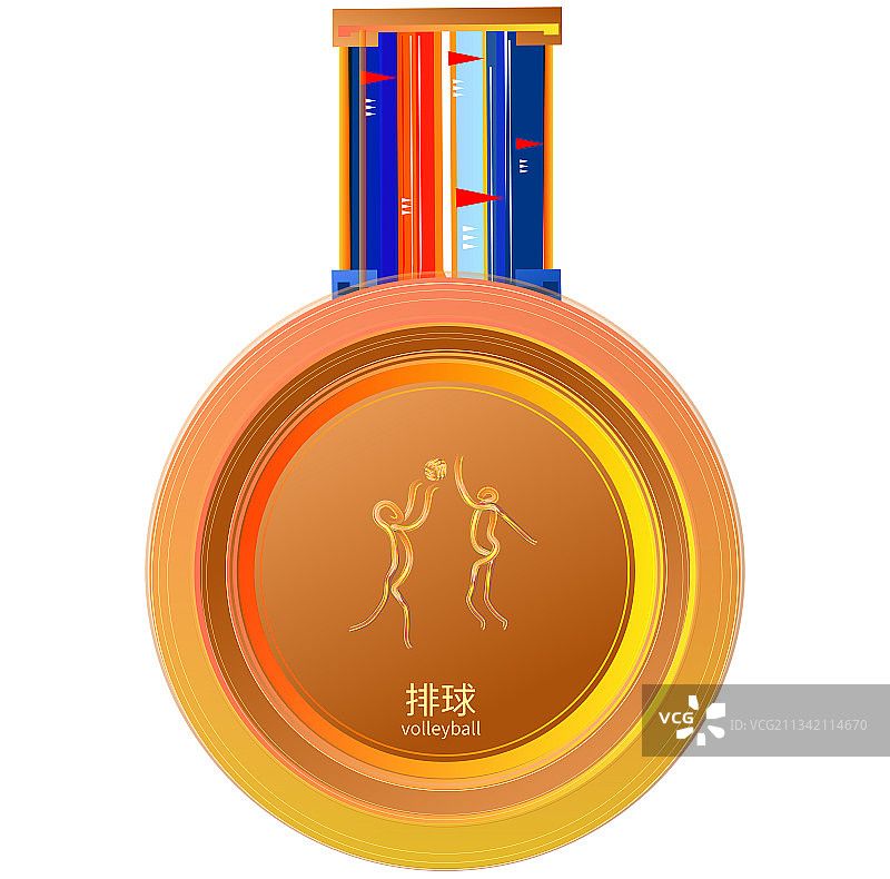 排球锦标赛体育运动会比赛的金牌图片素材