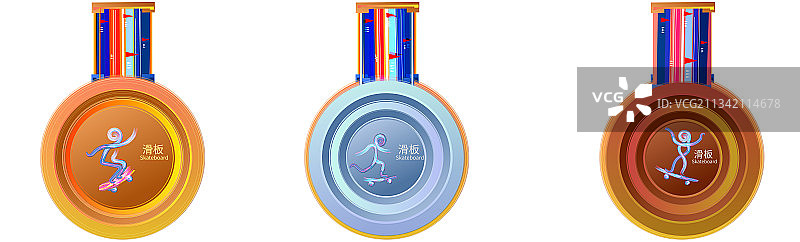 滑板锦标赛体育运动会比赛的金牌图片素材