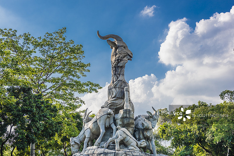 广州越秀五羊雕塑图片素材