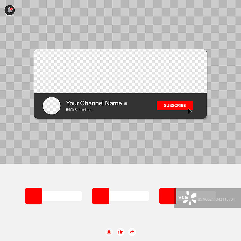 适用于视频平台的简洁频道模板图片素材