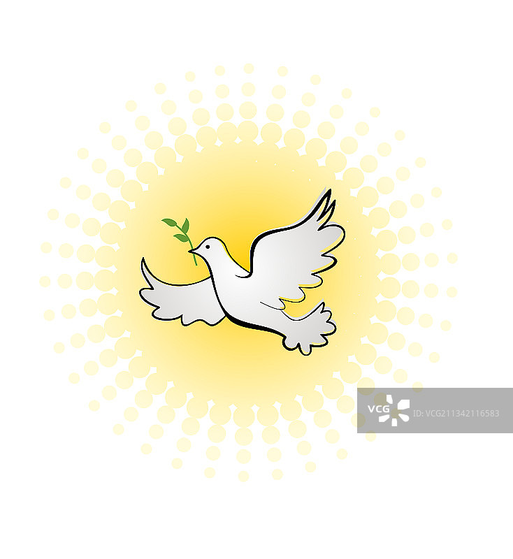 带橄榄枝的鸽子图片素材