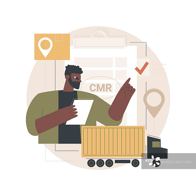 道路运输单据抽象概念图片素材