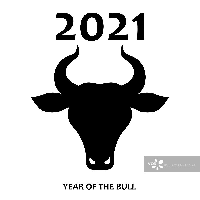 公牛头标志剪影图片素材