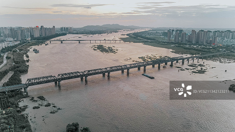 淮河铁路桥图片素材