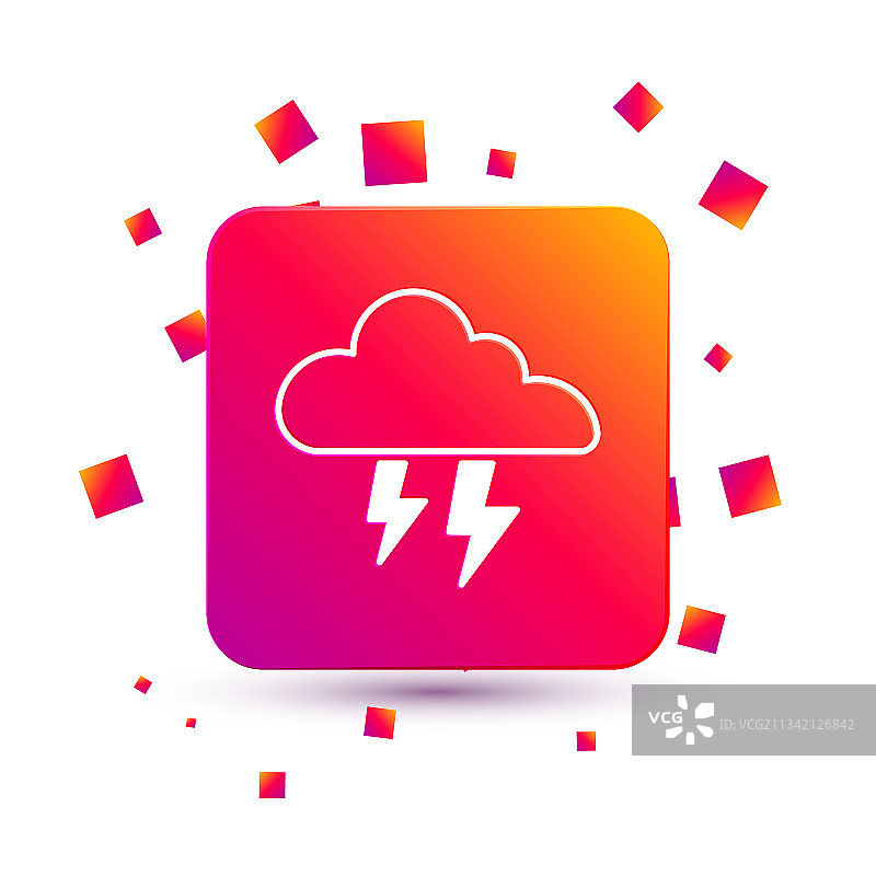 白色风暴图标，白色背景图片素材