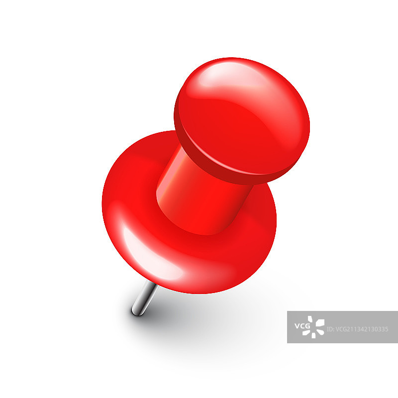 逼真红色图钉图片素材