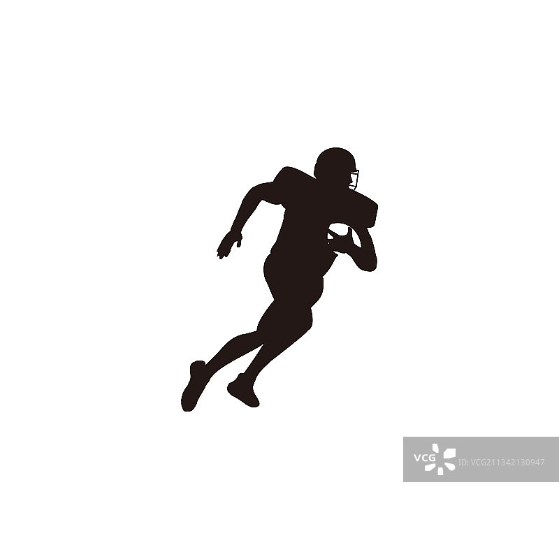 男人们带球快跑剪影图片素材