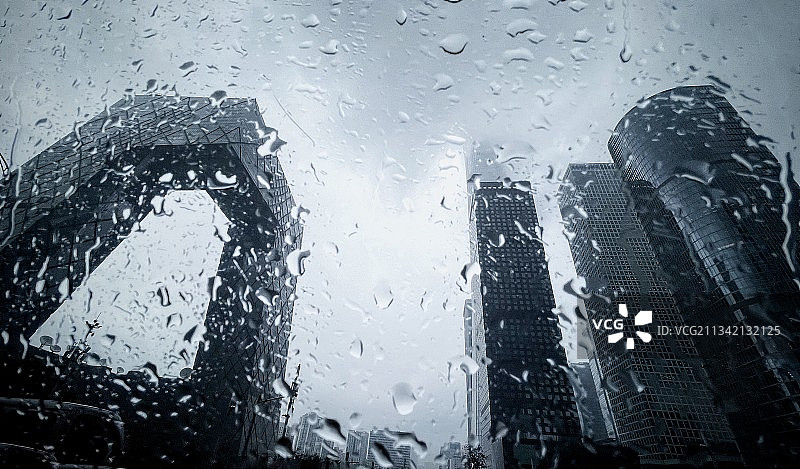 下雨的北京图片素材