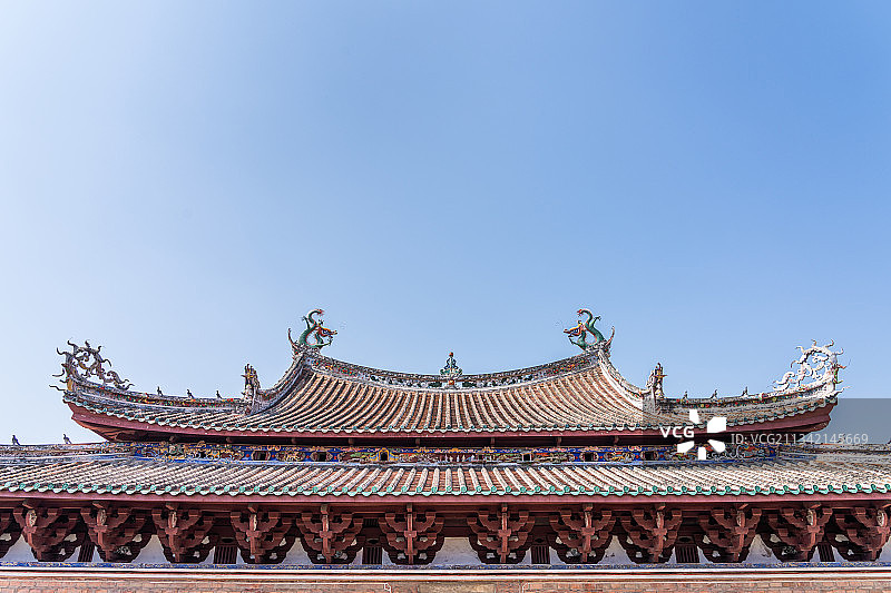 世界遗产泉州天后宫正殿屋顶图片素材