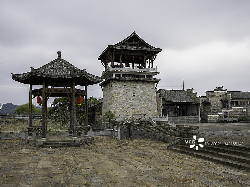 江西省鹰潭市龙虎山上清古镇道观图片素材