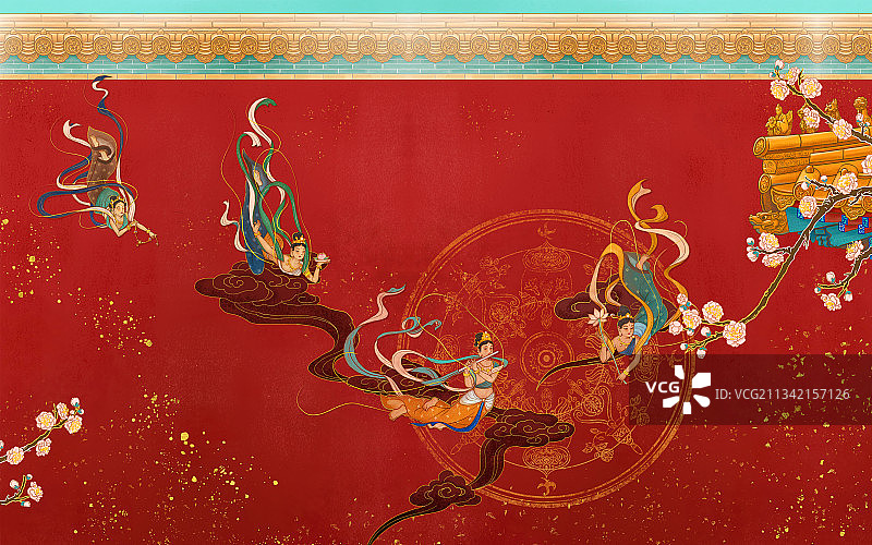 故宫敦煌图片素材