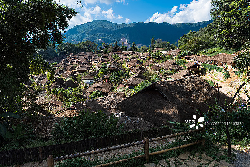 中国最后一个原始村落-翁丁村图片素材