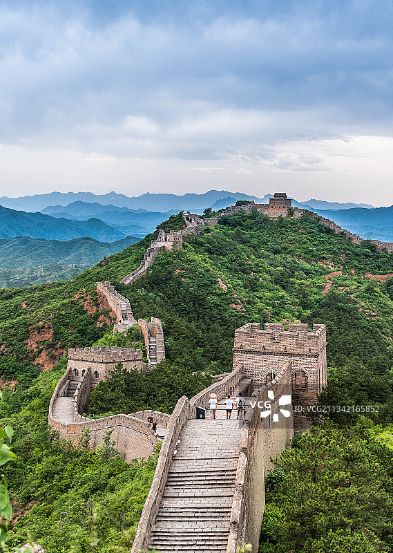 中国河北省承德市金山岭万里长城古建筑图片素材