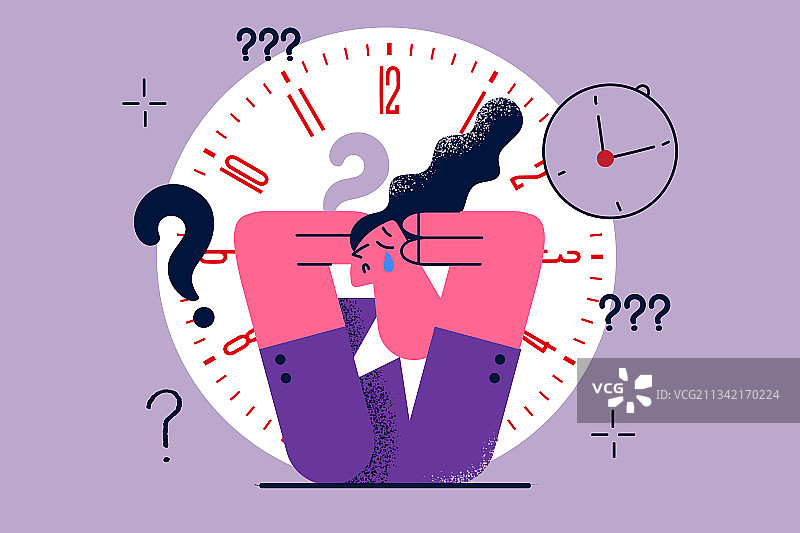 压力过大和糟糕的时间管理概念图片素材