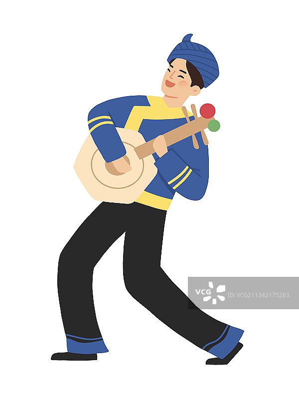 五十六个民族之彝族男性图片素材