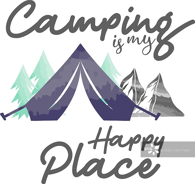 露营让我快乐的排版设计图片素材