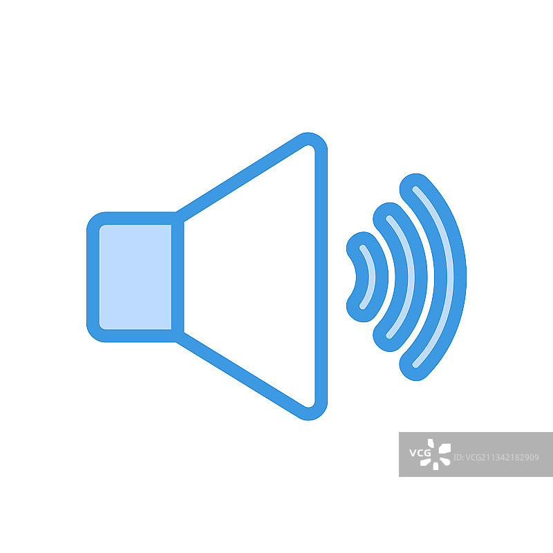 蓝色多媒体音量图标图片素材