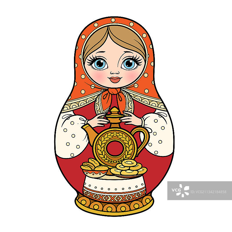 俄罗斯传统套娃图片素材